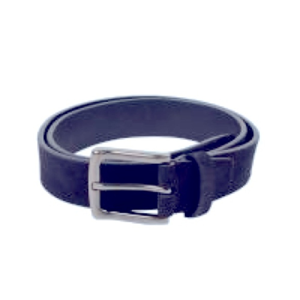 Ermenegildo Zegna Suede Leather Belt - Dark Navy Blue NWT